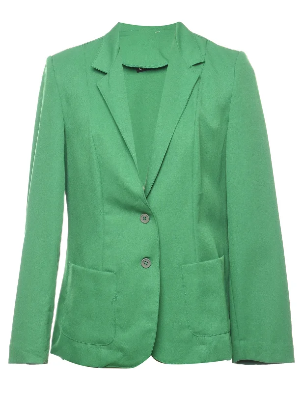 Exclusive Savings Button Front Green Blazer - M