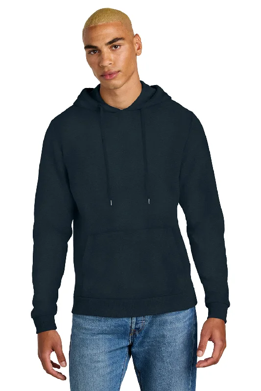 Weekend Shopping Extravaganza District Mens Perfect Tri Fleece Hooded Sweatshirt Hoodie w/ Pouch Pocket - New Navy Blue