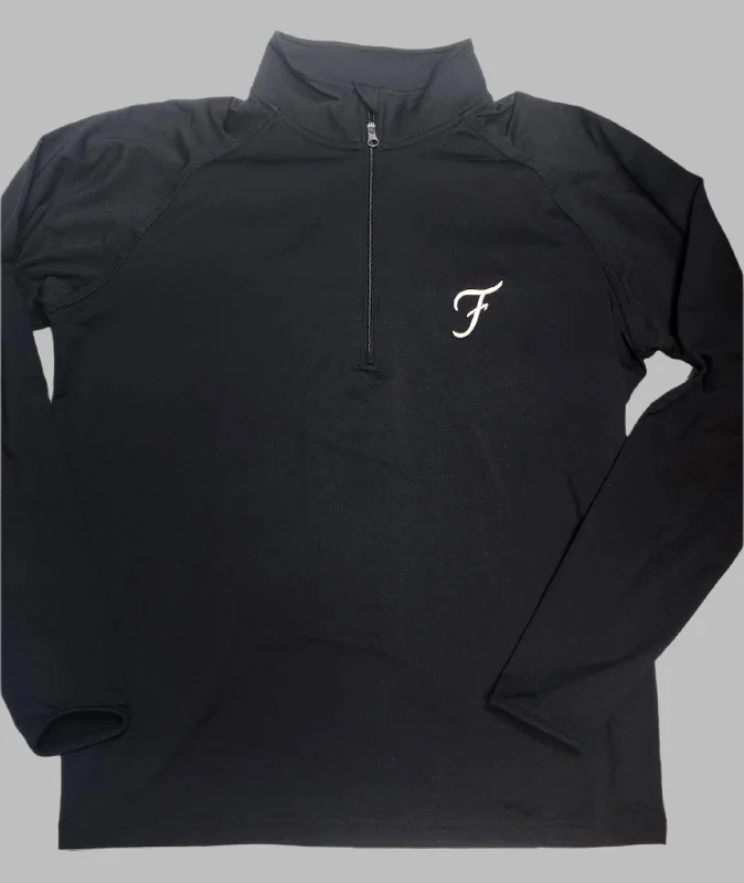 Online Only Men's Cursive F Sport 1/4 zip-Black