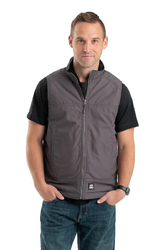 Super Deal Berne Mens Slate Cotton Blend Torque Ripstop Vest