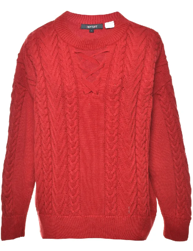 Discount Mania Cable Knit Jumper - L