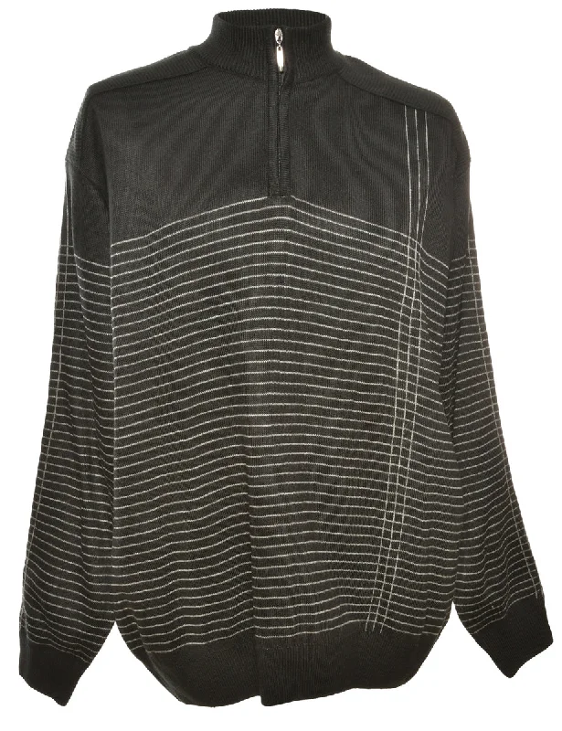 Buy More, Save More Black Quarter Zip Jumper - XL