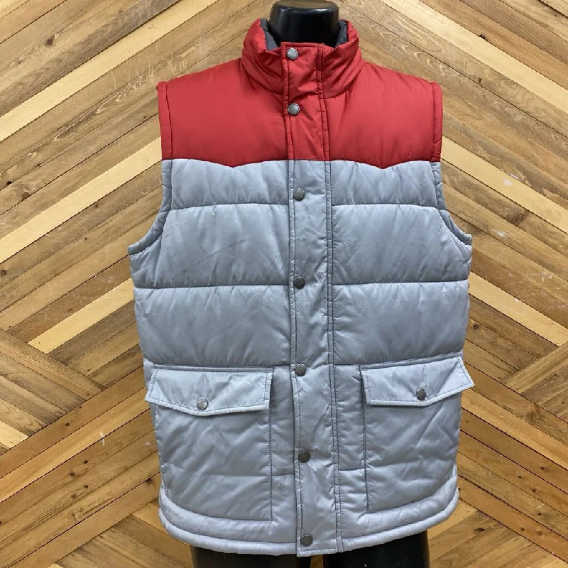 Take Advantage WindRiver - Men's Puffer Vest: Red/Grey-men-XL