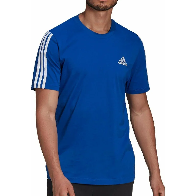 Epic Deals adidas AeroReady 3 Stripes Short Sleeve Mens Running Top - Blue