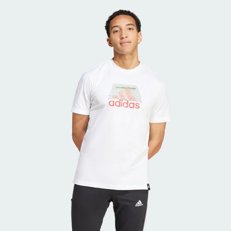 Buy More, Save More ADIDAS MEN'S ESSENTIALS GRAPHIC WHITE TEE