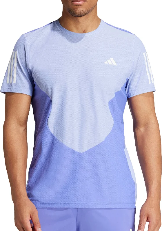 Hot Deal adidas Own The Run Short Sleeve Mens Running Top - Blue