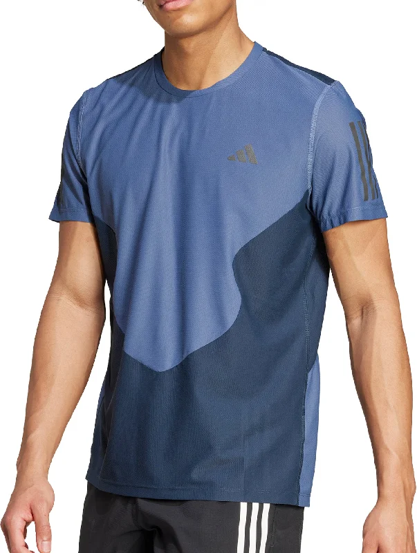 Special Savings adidas Own The Run Short Sleeve Mens Running Top - Blue