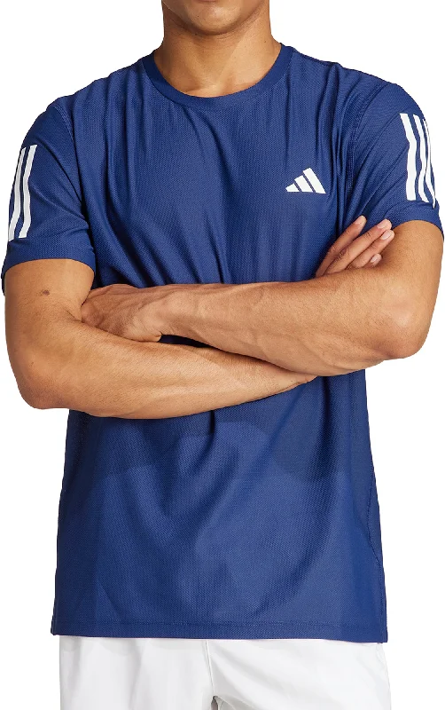 Instant Savings adidas Own The Run Short Sleeve Mens Running Top - Blue