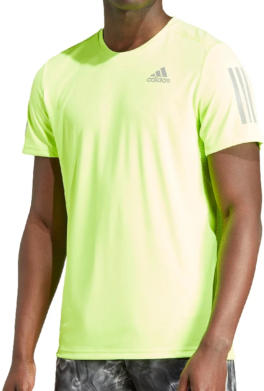Weekend Bargains to Indulge In adidas Own The Run Short Sleeve Mens Running Top - Green