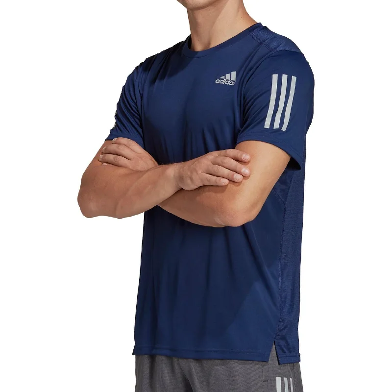 Exclusive Online Offer adidas Own The Run Short Sleeve Mens Running Top - Navy