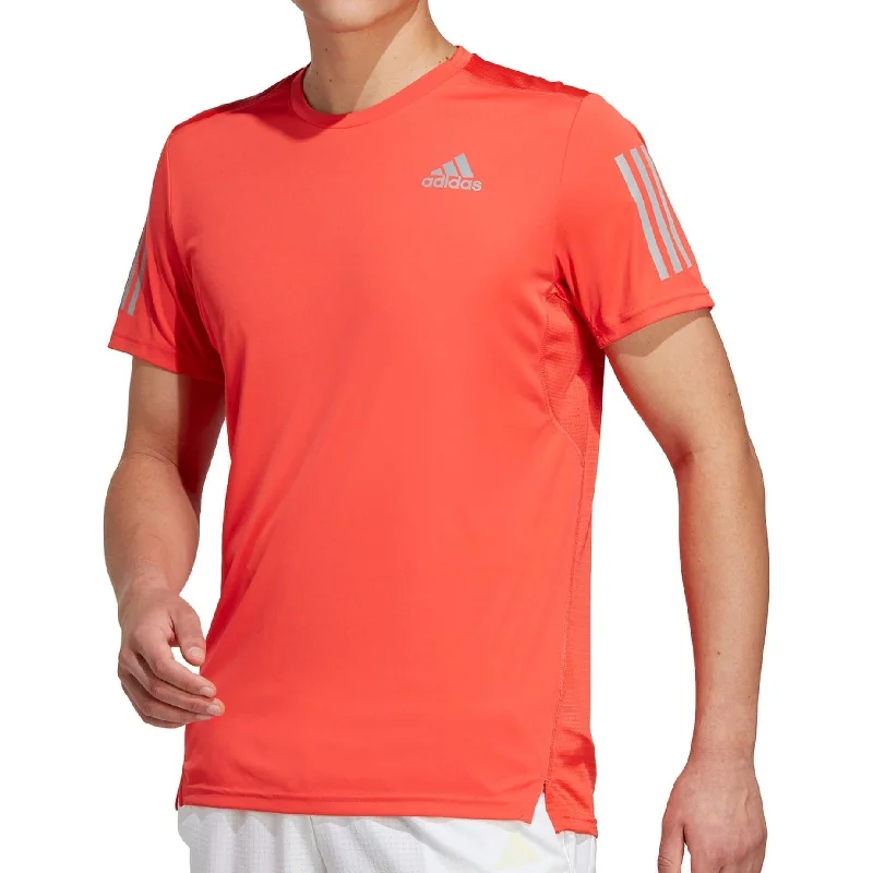 Clearance Event adidas Own The Run Short Sleeve Mens Running Top - Red