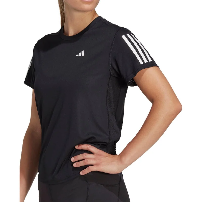 One-DAY Sale adidas Own The Run Short Sleeve Womens Running Top - Black