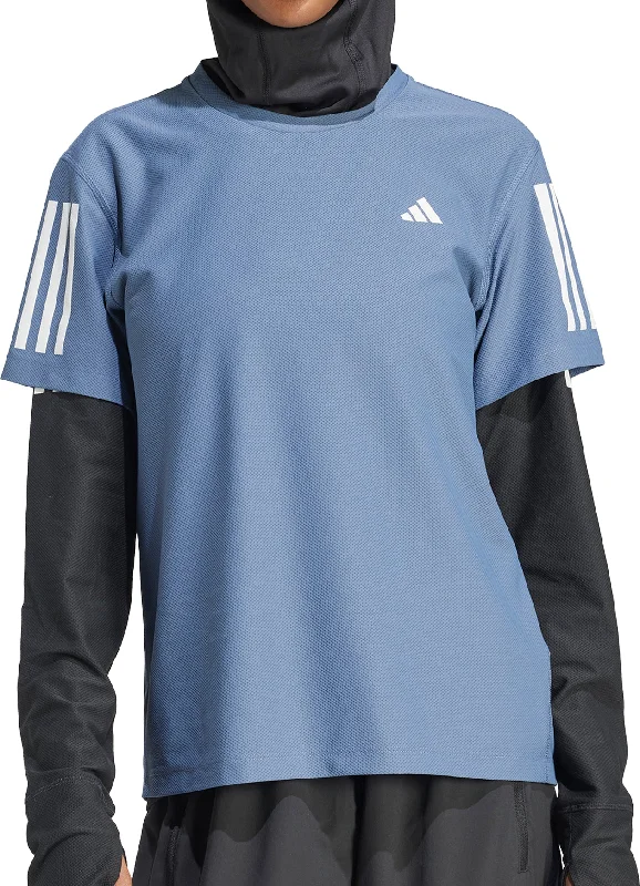 Exclusive Deal adidas Own The Run Short Sleeve Womens Running Top - Blue