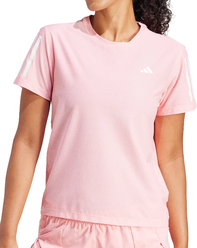 Today’s Deal adidas Own The Run Short Sleeve Womens Running Top - Pink