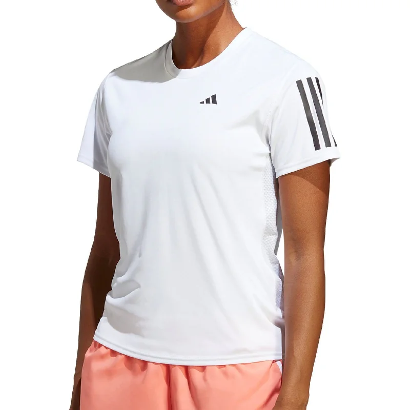 Weekend Savings Bonanza adidas Own The Run Short Sleeve Womens Running Top - White