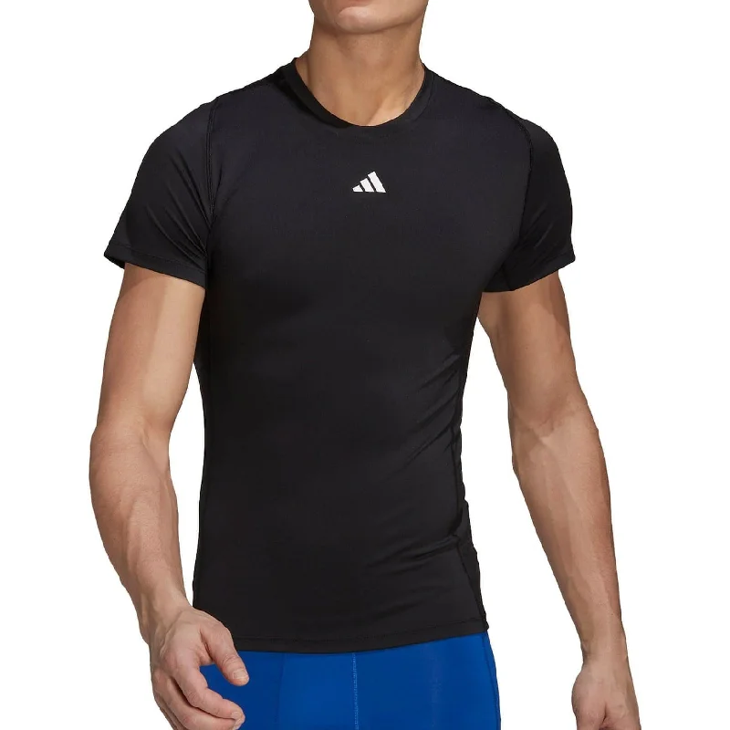 Bonus Savings adidas Tech Fit Short Sleeve Mens Training Top - Black
