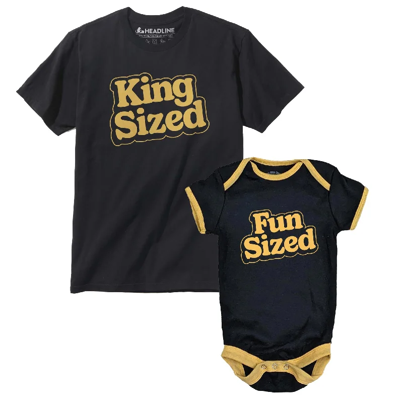 Adult + Baby King Sized Fun Sized Halloween T-shirt Bundle