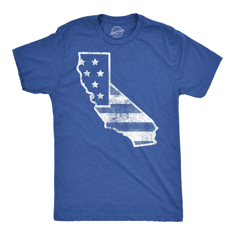 American Flag California Men's T Shirt