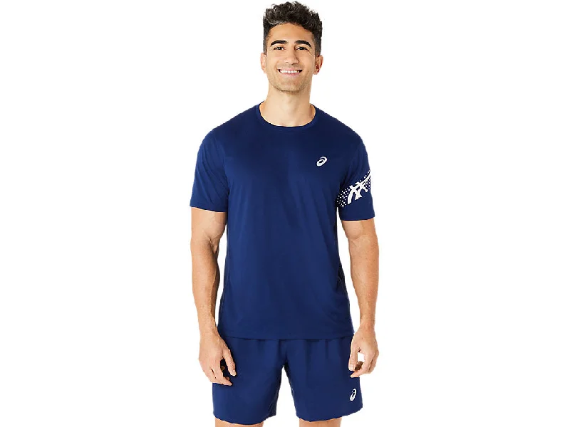 Reduced Prices ASICS MEN'S ICON SHORT SLEEVE NAVY TEE