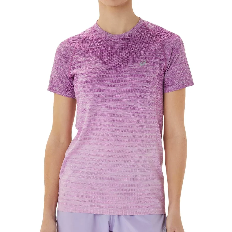 Don't Wait Asics Seamless Short Sleeve Womens Running Top - Purple
