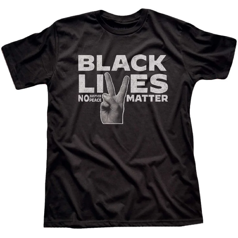 Black Lives Matter Peace Fingers T-shirt | Supports Racial Equality