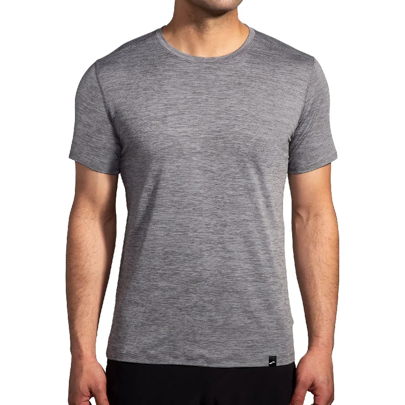 Special Price Brooks Luxe Short Sleeve Mens Running Top - Grey