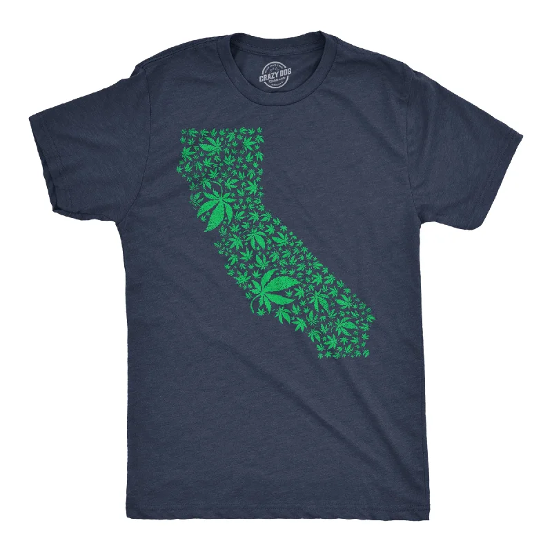 Members Only California State Pot Leaves Men's T Shirt