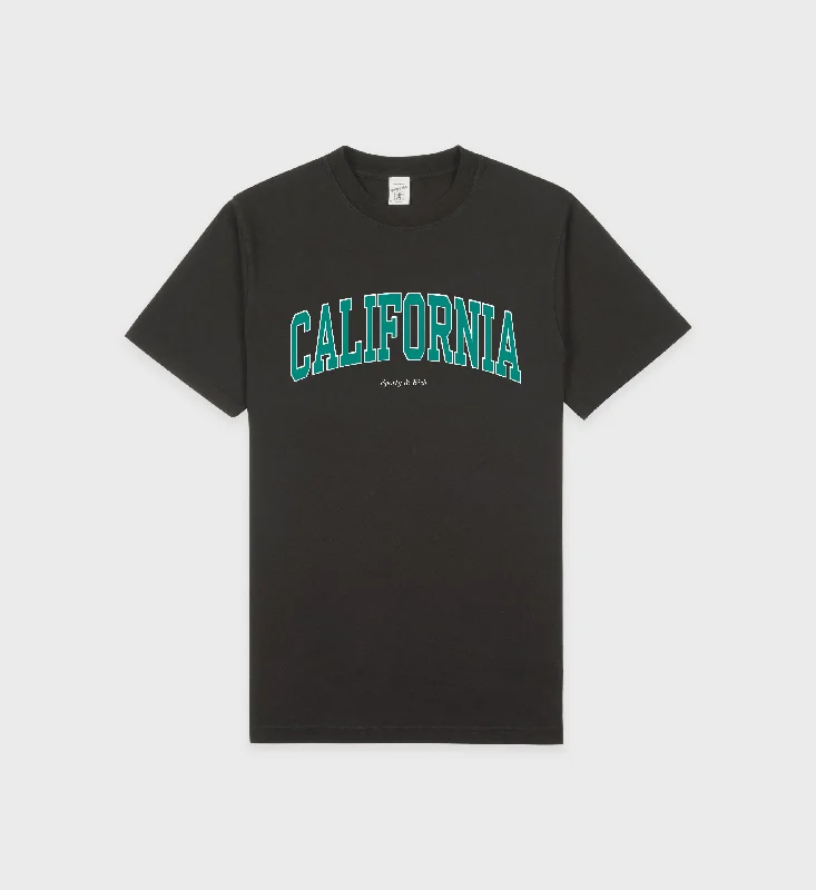 Reduced Price California T-Shirt - Faded Black/Spring Green