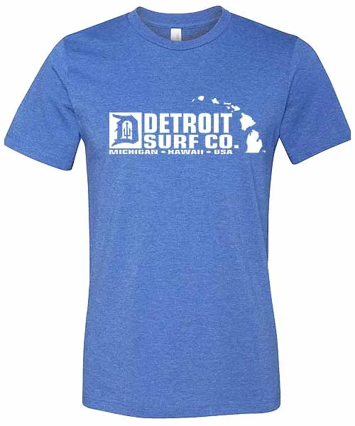 Act Fast Detroit Surf Co. Michigan-Hawaii logo T-Shirt