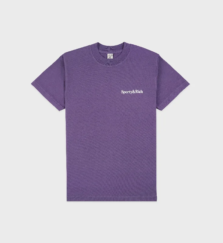 While Supplies Last Health Is Wealth T-Shirt - Dusty Grape/White