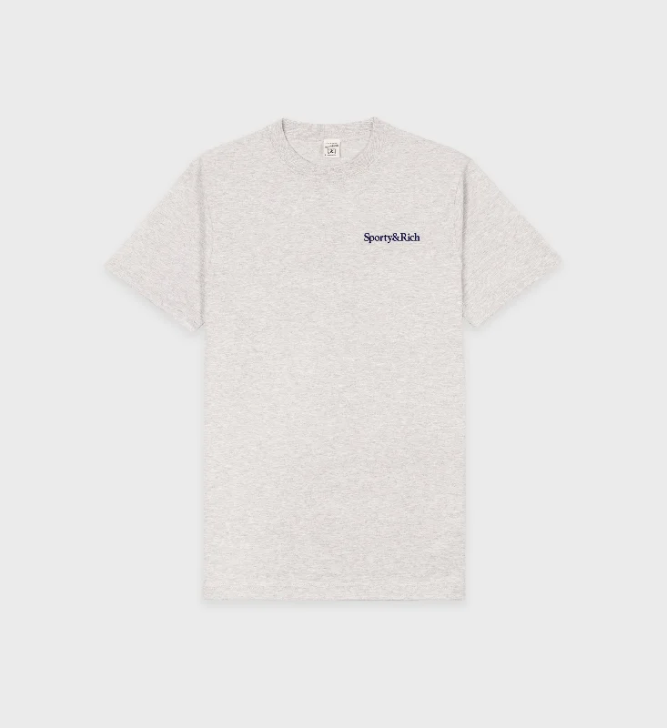Time-Sensitive Health is Wealth T-Shirt - Heather Gray/Navy
