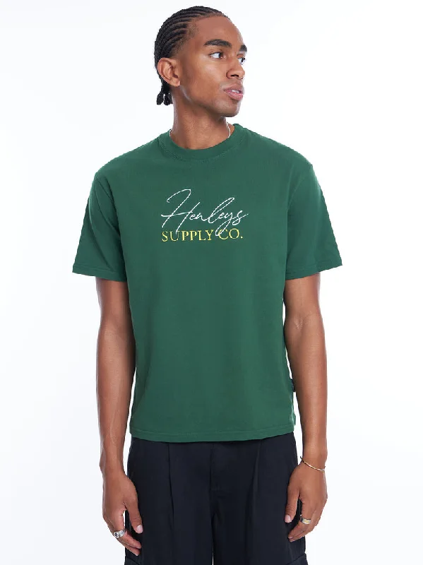 Deal Zone HENLEYS MEN'S SUPPLY GREEN TEE