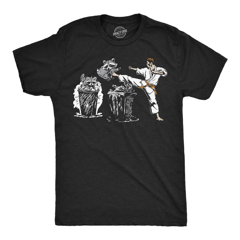 Karate Kicking Raccoon Men's T Shirt