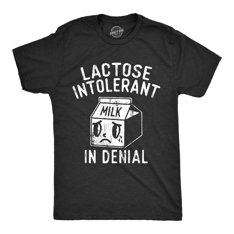 Closeout Deal Lactose Intolerant In Denial Men's T Shirt