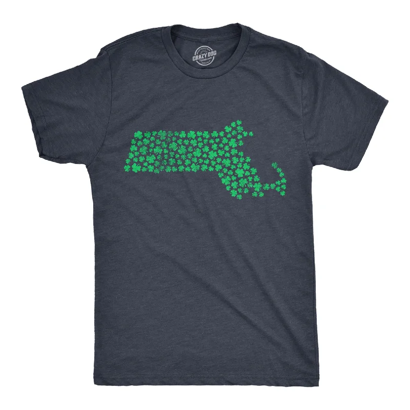 Weekend Specials to Snag Massachusetts State Clovers Men's T Shirt