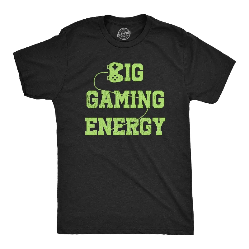 Weekend Deals That Dazzle Mens Big Gaming Energy T Shirt Funny Gamer Controller Vibes Tee For Guys