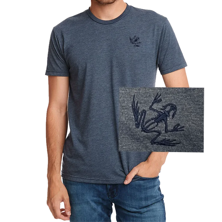 Men's Bone Frog Indigo Triblend T-shirt