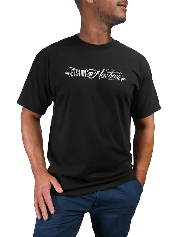 Exclusive Weekend Offers Inside Men's Cotton Short Sleeve T-Shirt in Soft Ring Spun 6.1 oz Jersey by Fishin Machine | Relaxed Fit |