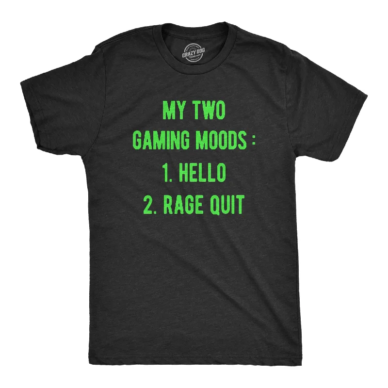 Weekend Savings Extravaganza Mens My Two Gaming Moods T Shirt Funny Video Gamer Anger Joke Tee For Guys