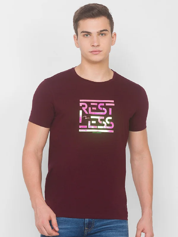 Weekend Discounts to Indulge In Spykar Men White Cotton Slim Fit Round Neck T-Shirt