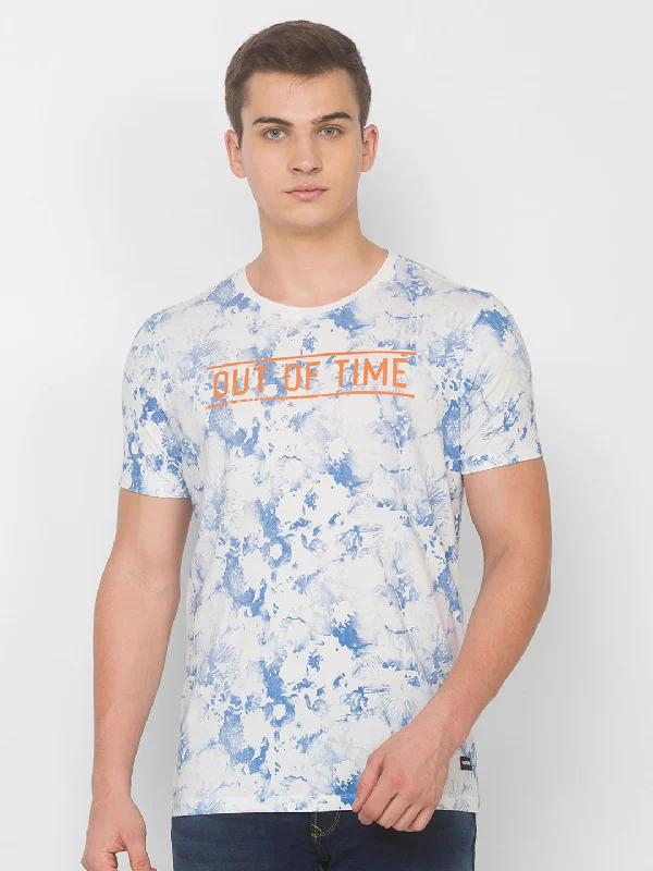 Limited Supply Spykar Men Pink Cotton Slim Fit Round Neck T-Shirt