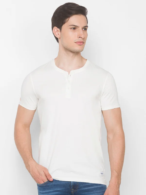 Early Access Spykar Men Pink Cotton Slim Fit Round Neck T-Shirt