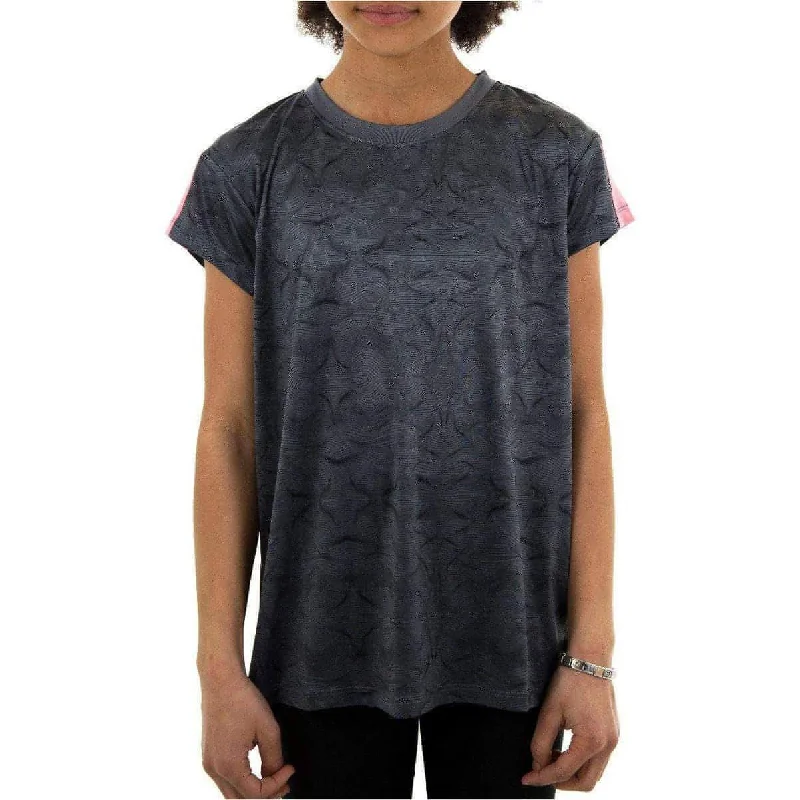Super Sale More Mile Girls Cap Short Sleeve Training Top - Grey