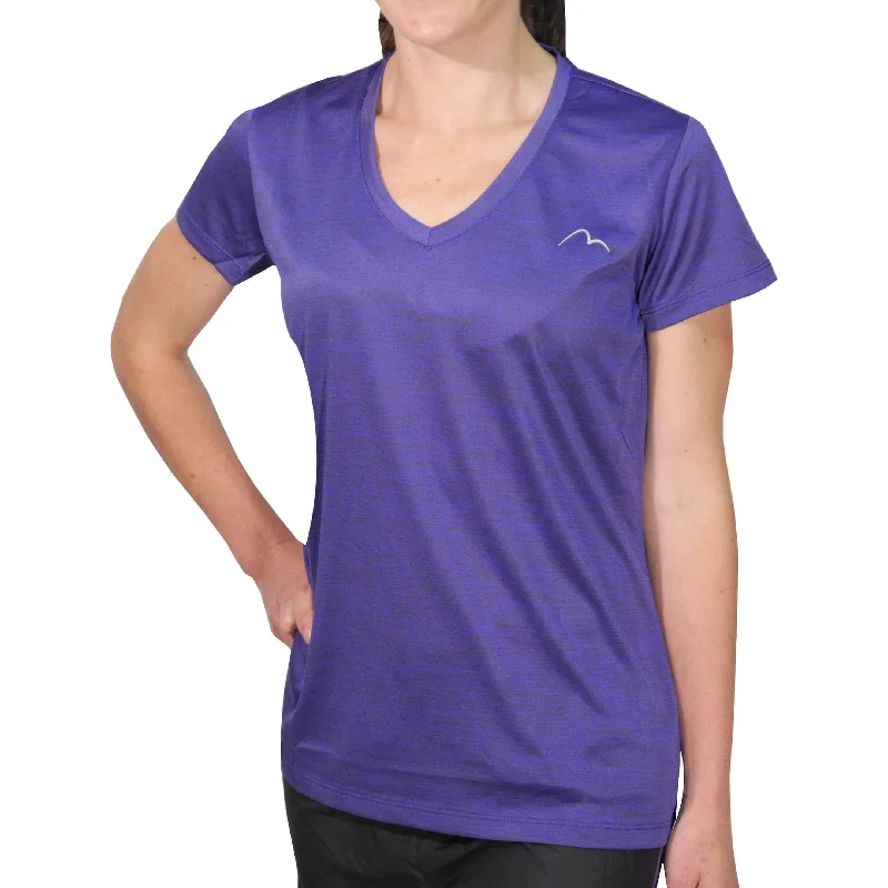 Exclusive Deal More Mile M-Tech Dry Girls Short Sleeve Running Top - Purple