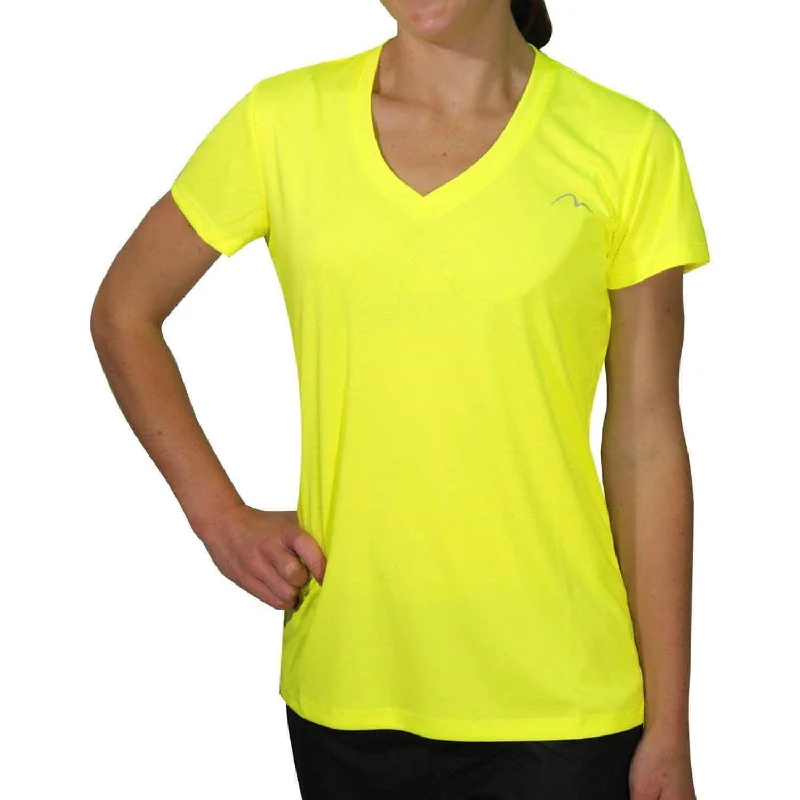 Best Seller More Mile M-Tech Dry Girls Short Sleeve Running Top - Yellow