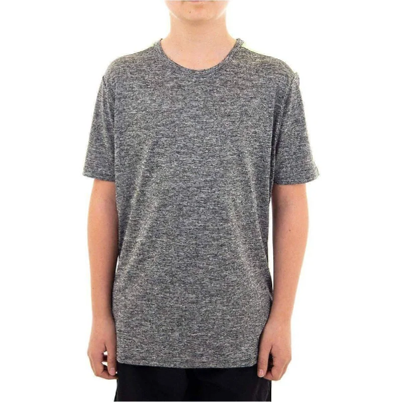 Steals and Deals More Mile Marl Boys Short Sleeve Running Top - Grey