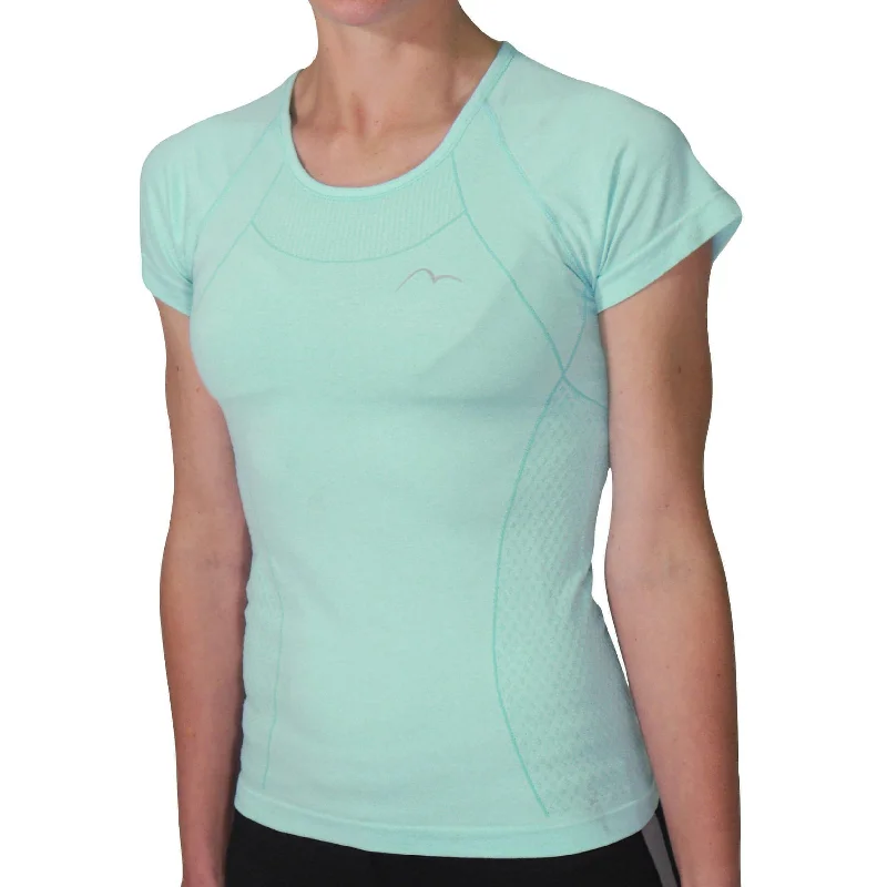 Special Price More Mile Seamless Lite Short Sleeve Womens Running Top - Green