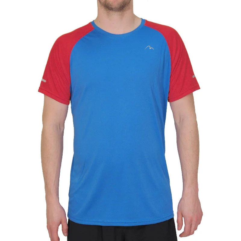 Last Chance More Mile Tempest Cool Mens Short Sleeve Running Top - Blue