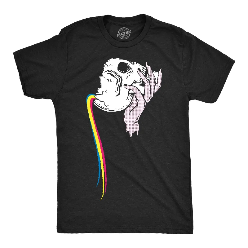 Pouring Rainbow Skull Men's T Shirt