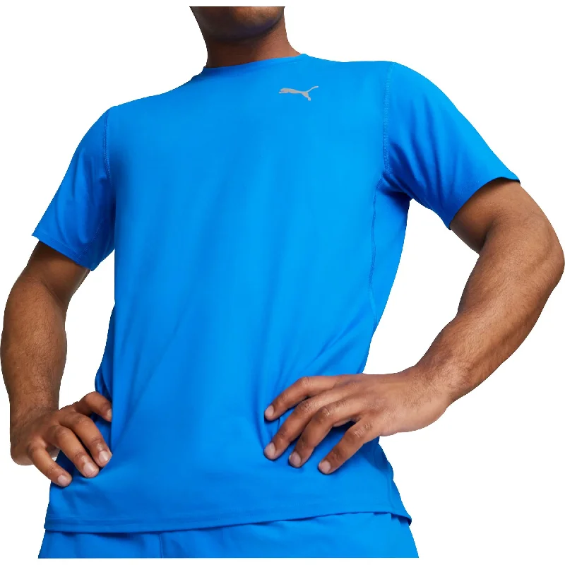 Reduced Rates Puma Cloudspun Short Sleeve Mens Running Top - Blue